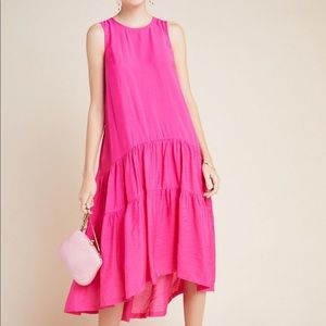 Anthropologie Mauve Marlene Tiered Dress